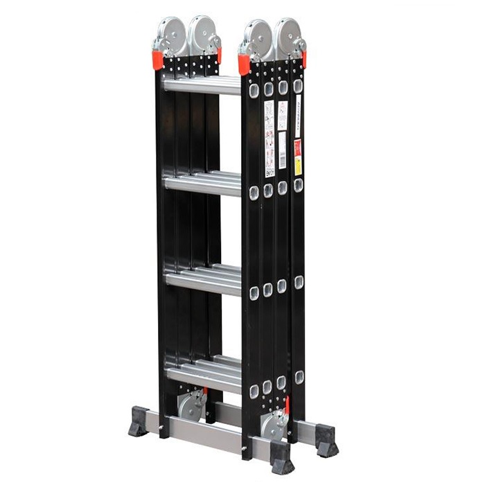 Thang nhôm gấp gọn đa năng 4 đoạn Advindeq ADM104 - Đen - Hàng Chính Hãng