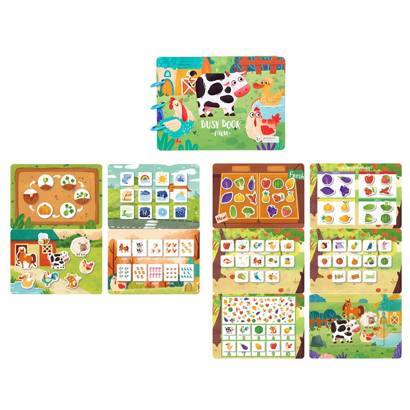 2x Educational Quiet Busy Book Early Learning Puzzle for Activity Kids