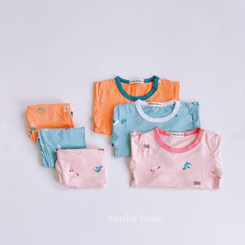 {MẪU MỚI} Bộ Dài tay SIZE ĐẠI Minky Mom Thun Lạnh mềm mịn mát in hình cho bé trai, bé gái từ 17-32kg