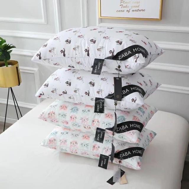 Set 2 ruột gối zaza home hàng nhập, ruột bông trắng tinh khiết êm ái, đàn hồi cao