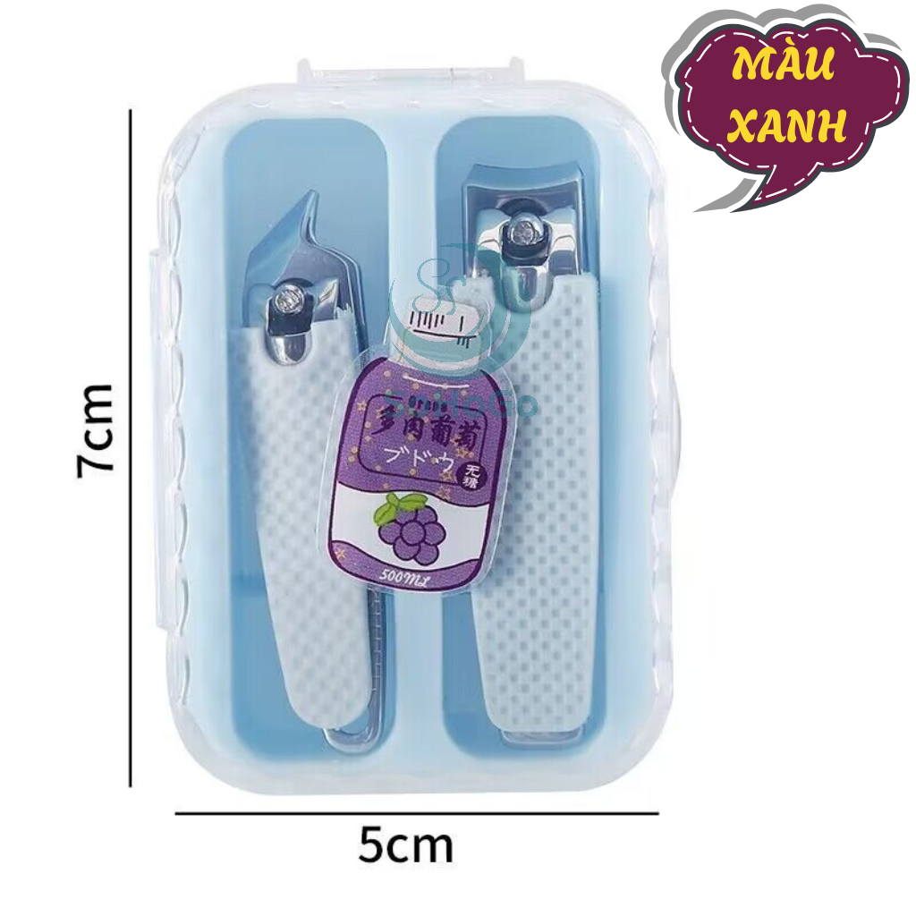Bộ Cắt Móng Tay Mini Kèm Hộp Đựng Dễ Thương -Set Kềm Cắt Móng Tay Gọn Nhẹ Cute Cartoon -Dụng Cụ Cắt Móng Tay 2 Chiếc Trong Hộp Mini