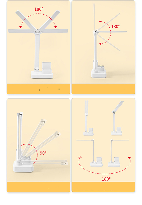 Đèn học chống cận tích điện dùng pin sạc 3 chế độ ánh sáng công tắc cảm biến