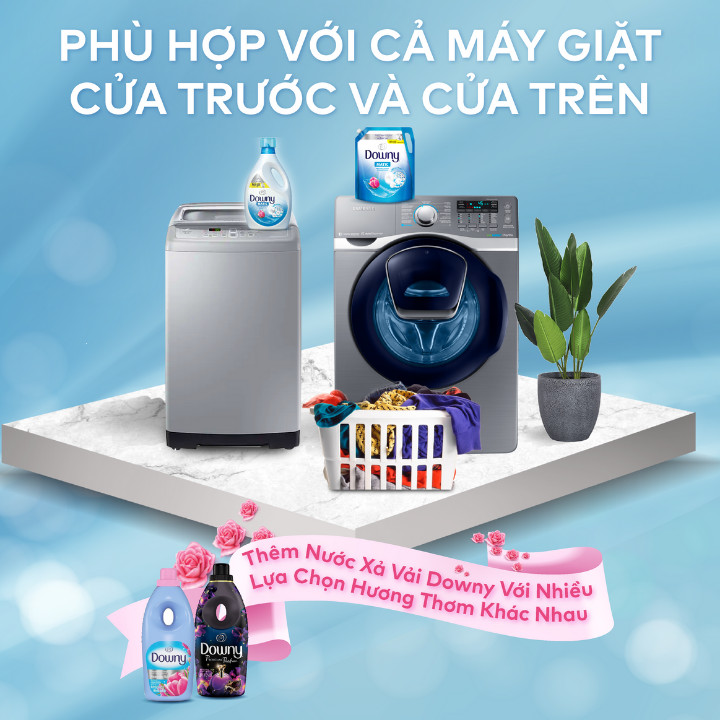 Nước Giặt Downy Biển Xanh Tươi Mát Dạng Chai 2.4KG