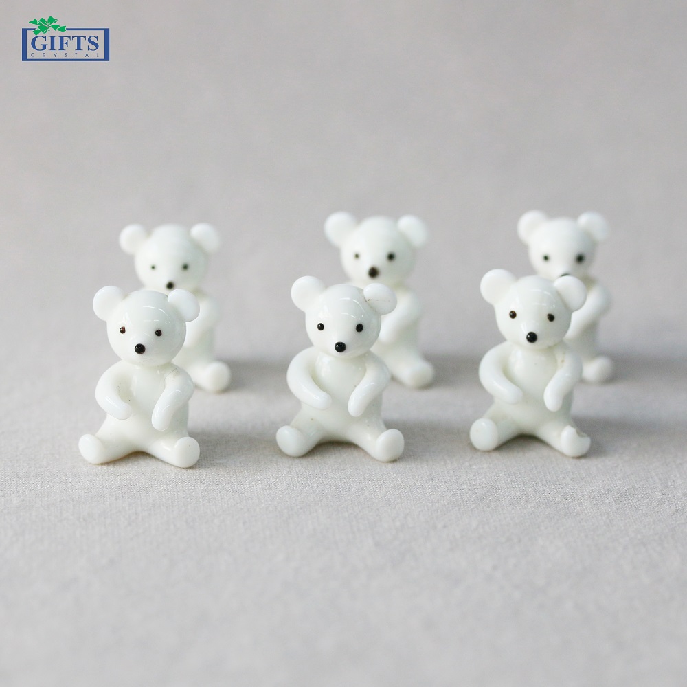 Tượng Gấu thủy tinh màu 1517
