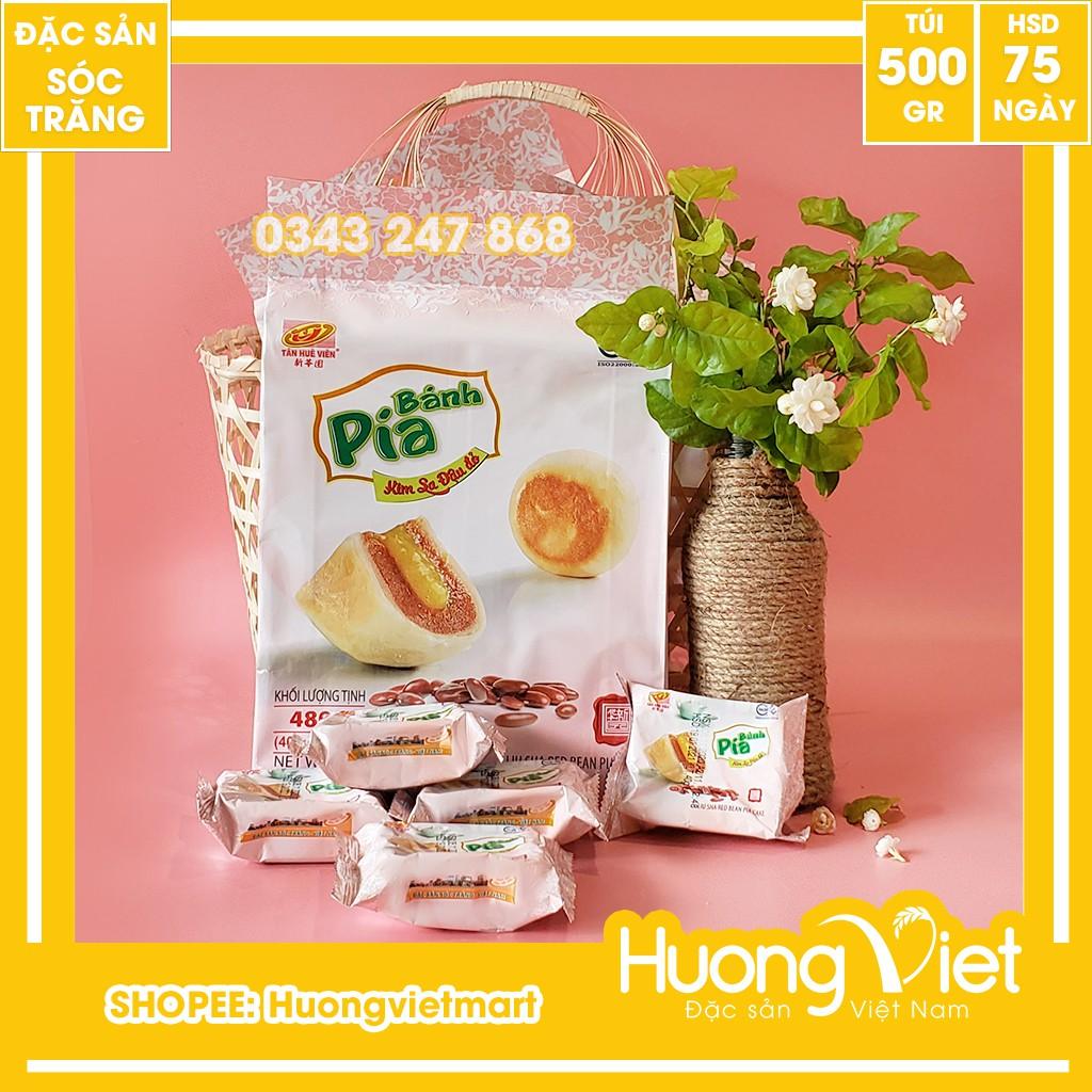 Bánh pía kim sa đậu đỏ 500g, bánh pía Tân Huê Viên Sóc Trăng không sầu riêng