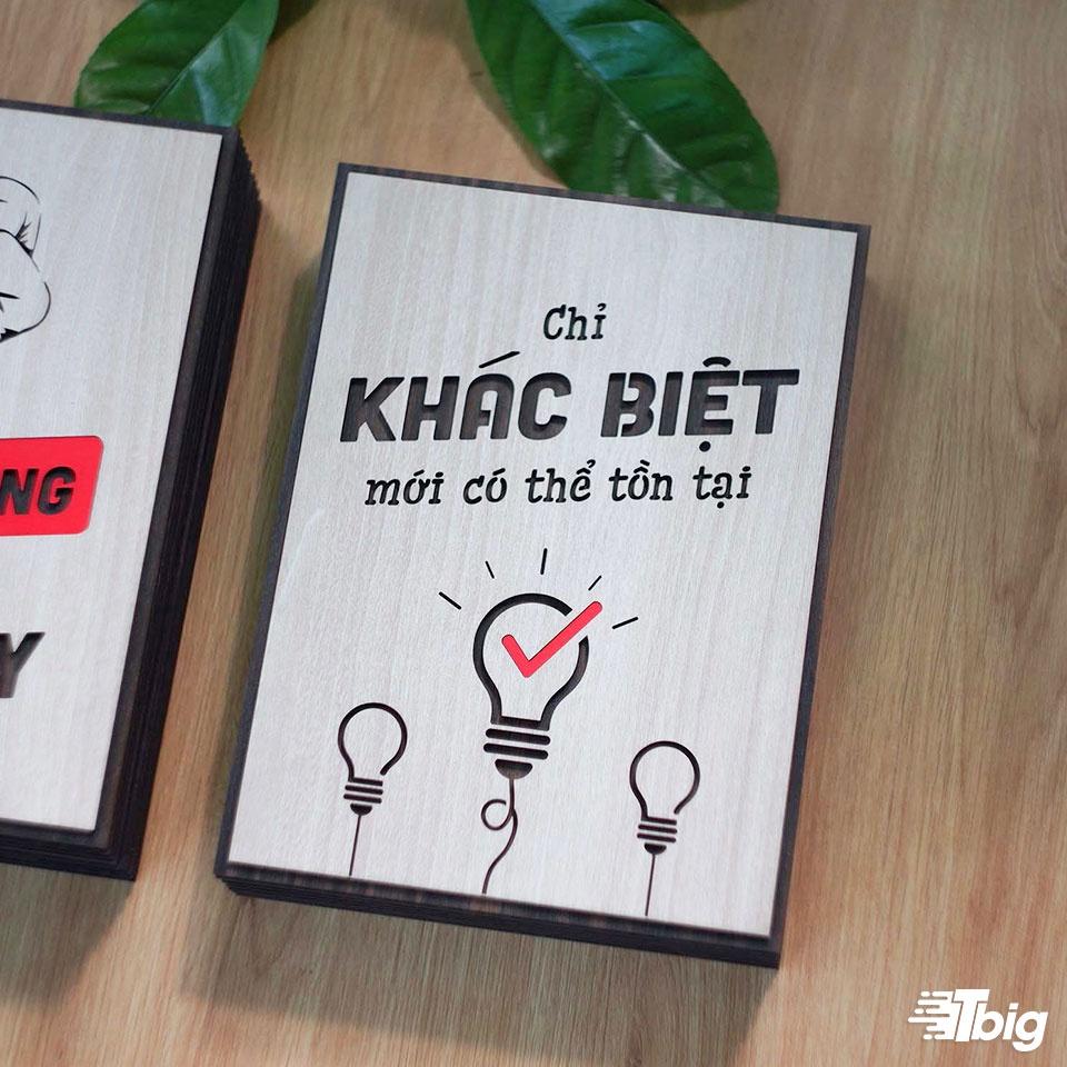 Tranh động lực TBIG127: Chỉ có khác biệt mới có thể tồn tại 20x27cm