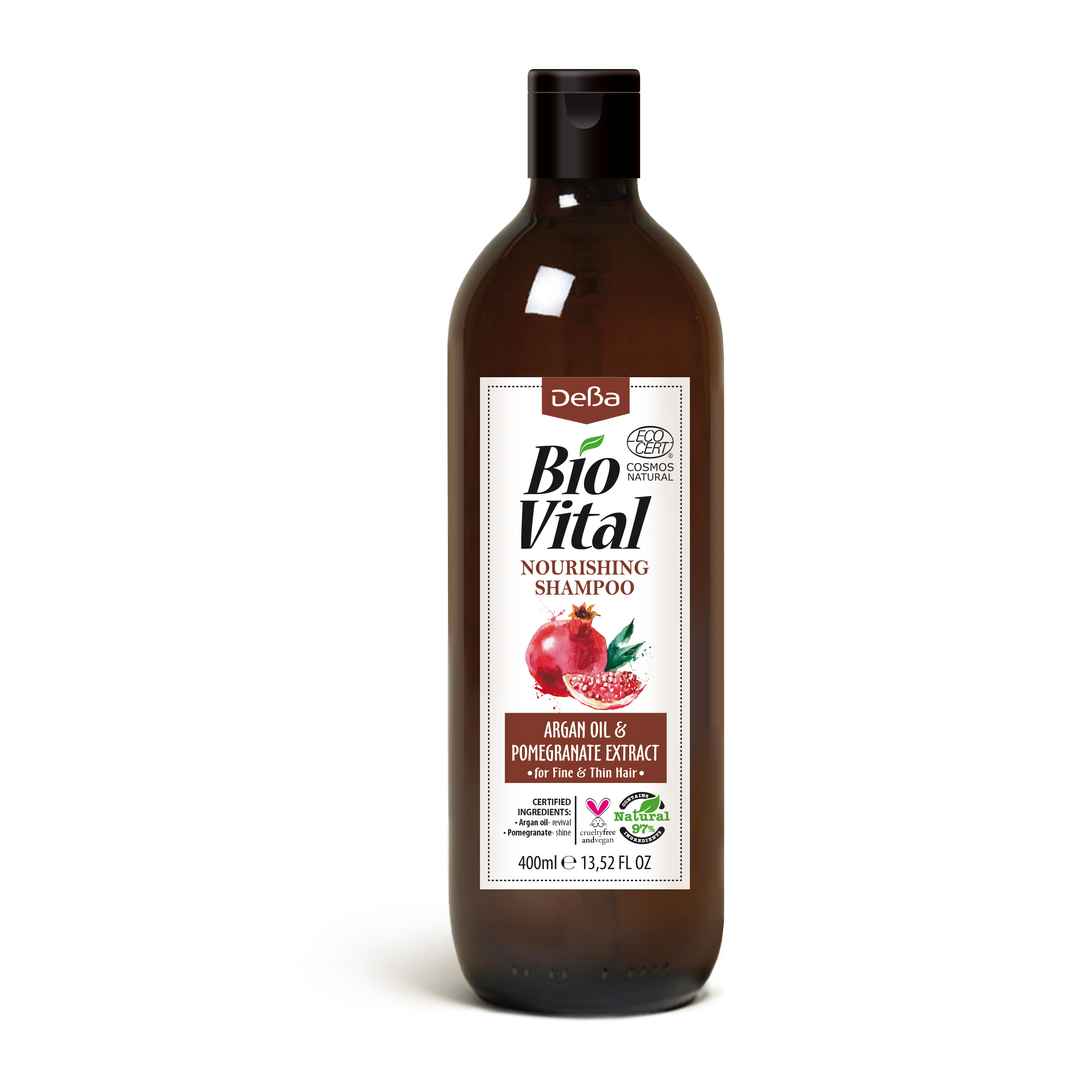 Dầu Gội Hữu Cơ Nuôi Dưỡng Tóc Deba Bio Vital Argan Oil &amp; Pomegranate