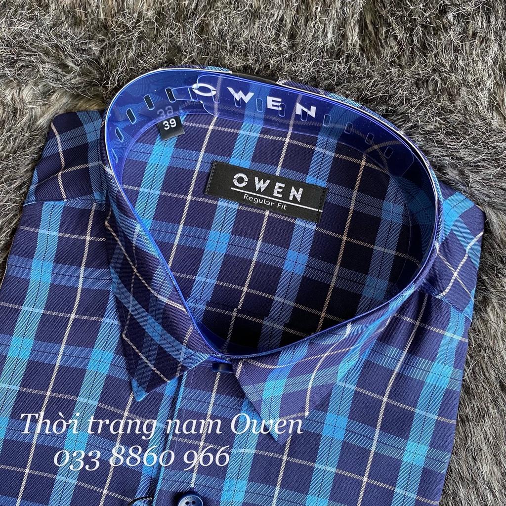 OWEN - Áo sơ mi dài tay Owen Regular fit kẻ ca rô chất sợi tre 23377