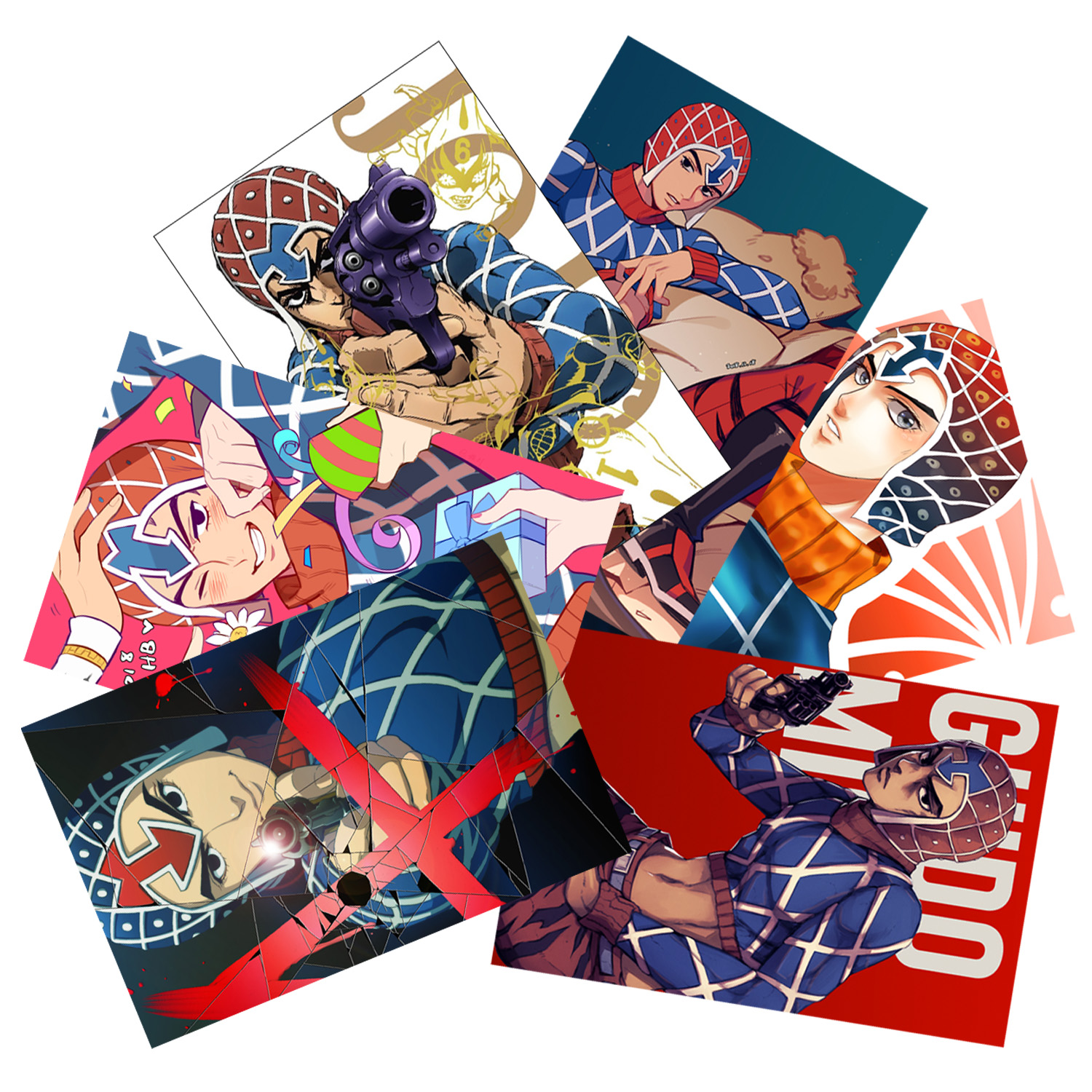 SET 10 Tranh Poster JoJo no Kimyou na Bouken A4 21cmx30cm ( mẫu giao ngẫu nhiên )