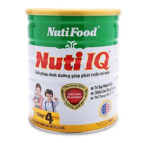 Sữa tăng cường DHA cho trẻ 2-6 tuổi phát triển trí não, thị giác Nuti IQ Step 4 (900g)