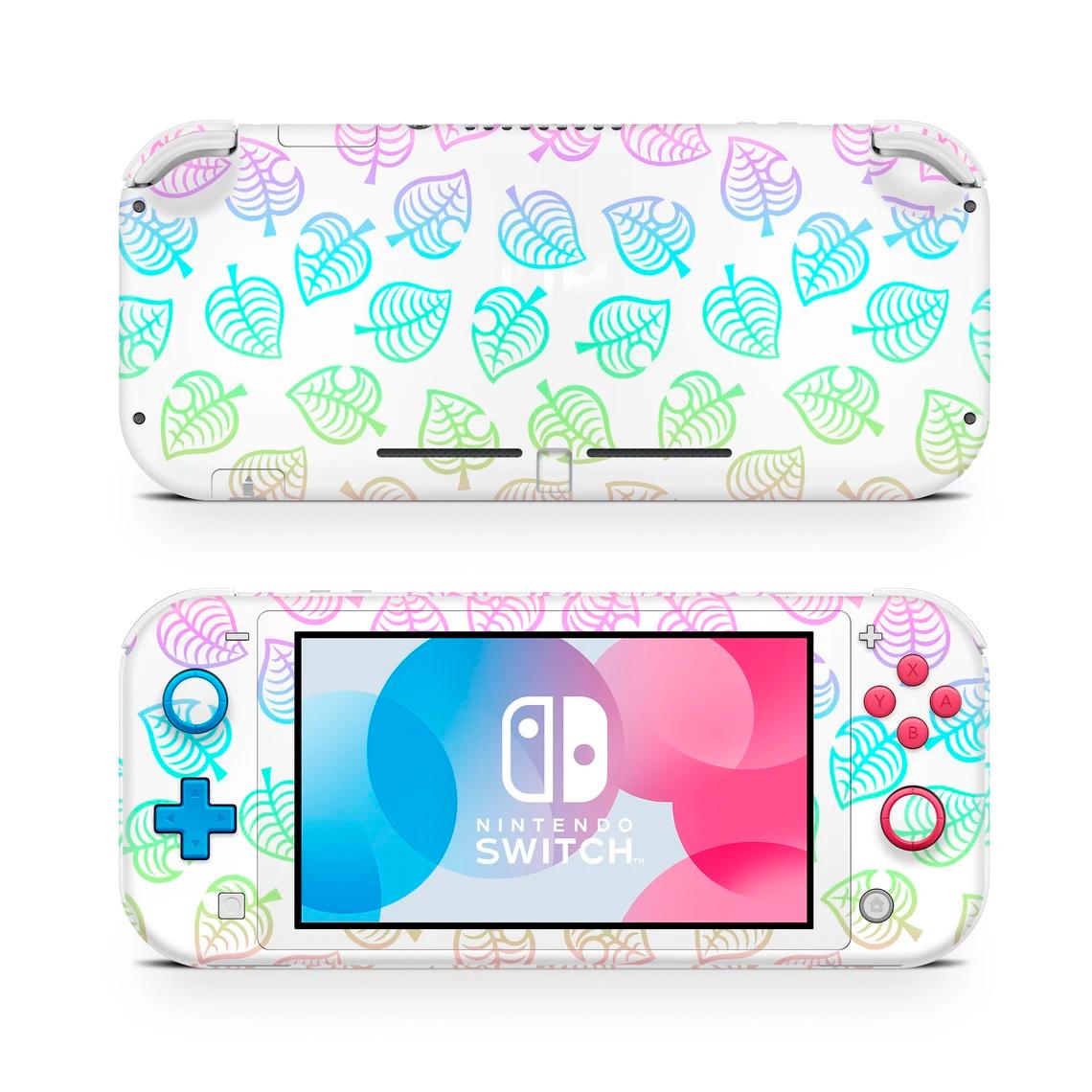 Skin decal dán Nintendo Switch Lite mẫu Chiếc lá (dễ dán, đã cắt sẵn)