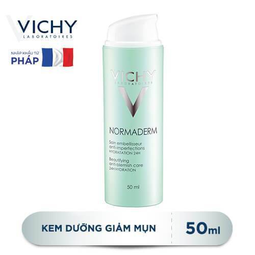 Kem Dưỡng Vichy Giúp Giảm Mụn Bóng Dầu Và Dưỡng Ẩm Normaderm Anti-Blemish Care 24h 50ml