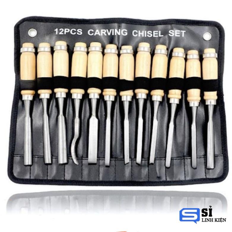 Bộ 12 mũi dao đục khắc gỗ mỹ nghệ