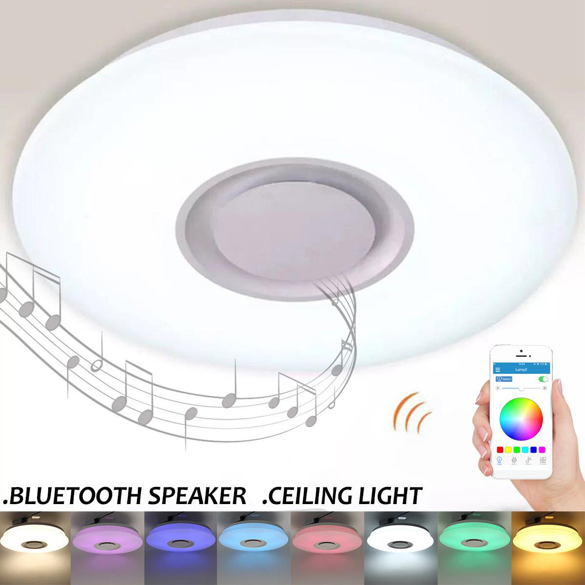 Đèn LED 72W đổi màu RGB kiêm loa ốp trần thông minh - Kết nối với điện thoại qua Bluetooth PD