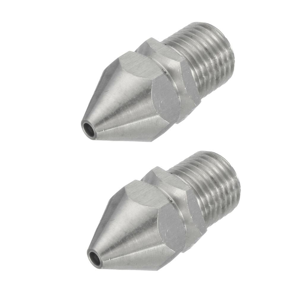 2x Stainless Steel Spray Nozzle Heads Cleaning Water Connector Water Jet Sprayers For Pressure Washer 1/4 ''