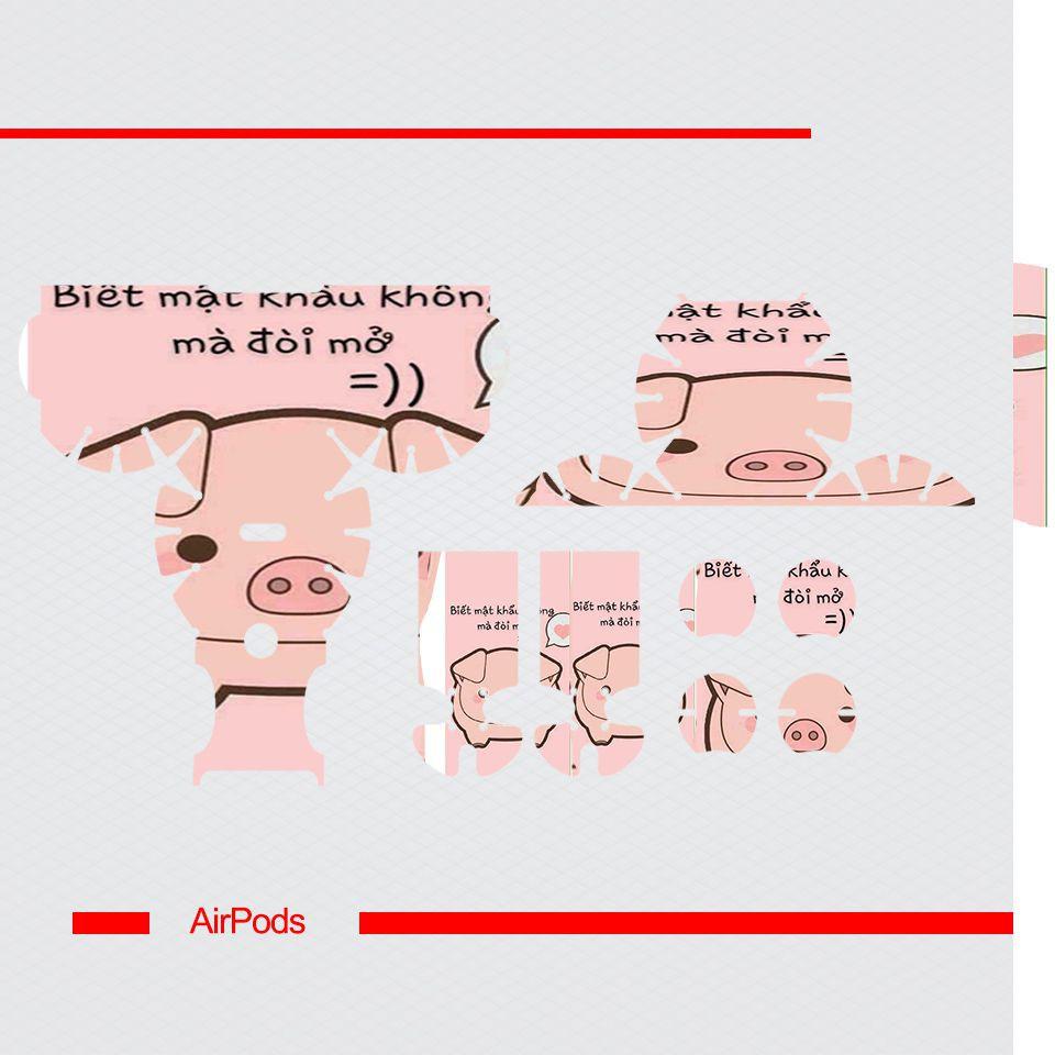 Miếng dán skin cho AirPods in hình biết mật khẩu không mà mở - fun003