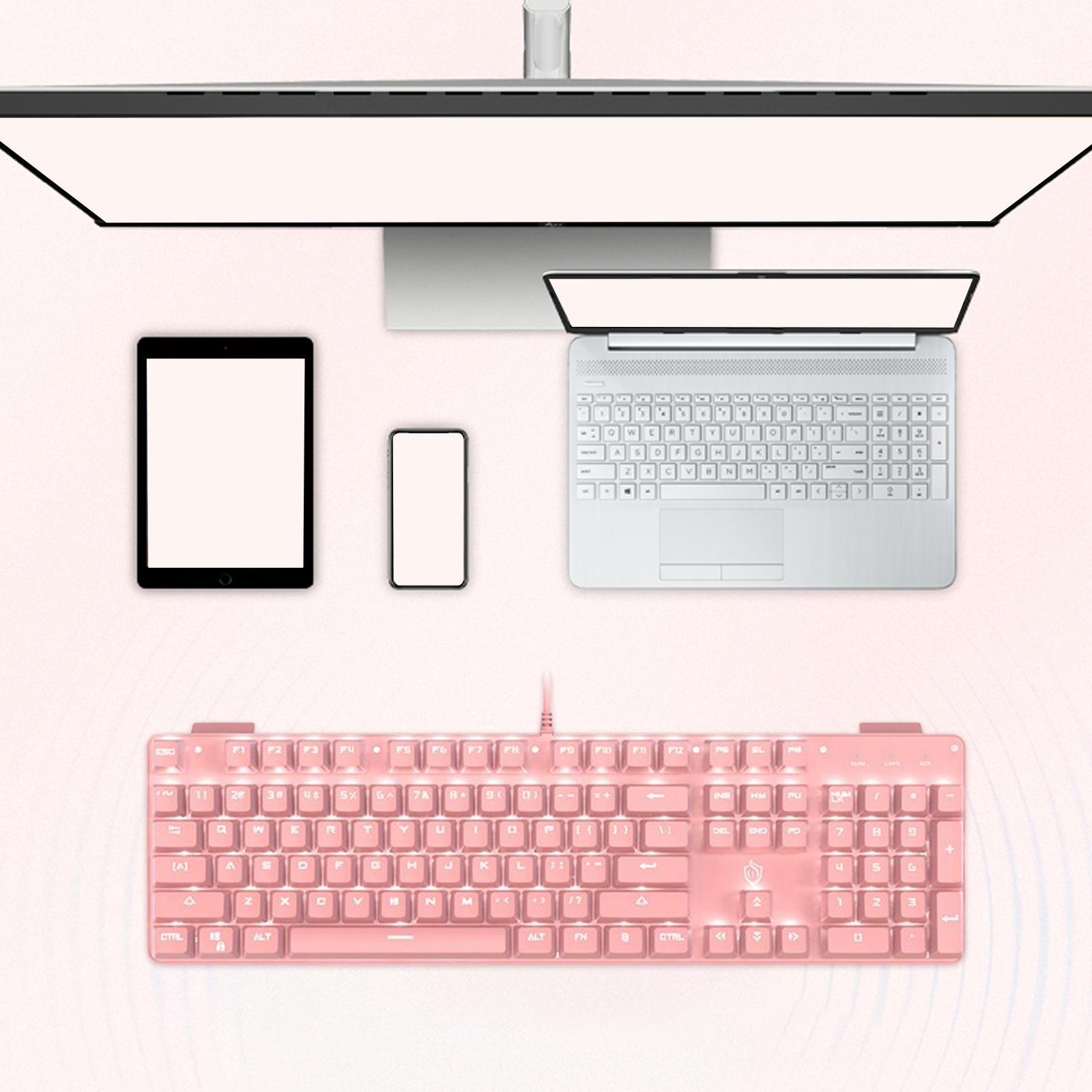 Professional 104 Keys Keyboard, LED Gaming Keyboards Backlit Gaming Keyboard for PC Computer Gamer