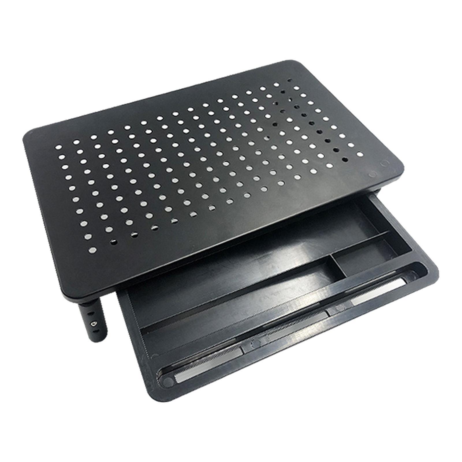 Portable Monitor Stand with Drawer Laptop Riser Shelf Sturdy Height Adjustable Computer Monitor Riser