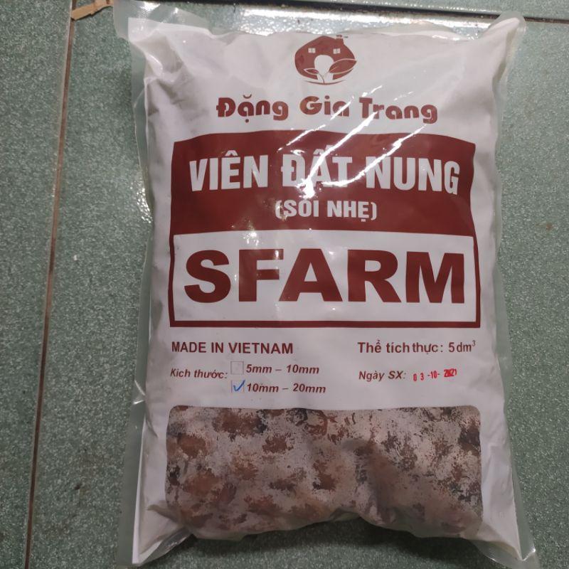 Viên đất nung Sfarm trồng lan, trồng cây, sen đá, làm hệ thống lọc.... túi 5dm