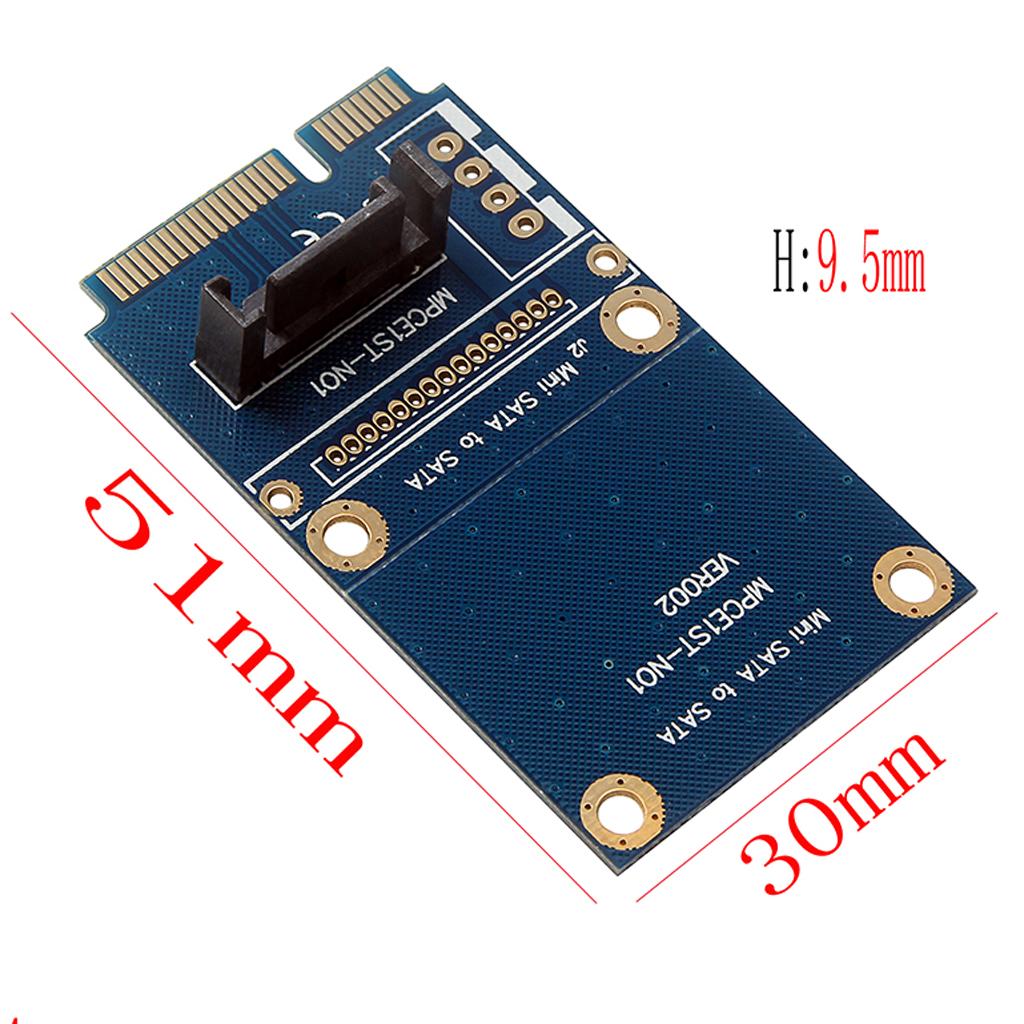 MSATA -e SATA SSD Slot to 7Pin SATA HDD Converter Card Adapter