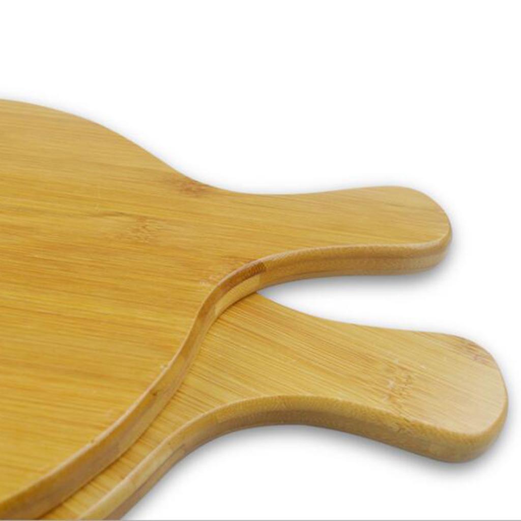 Bamboo Pizza Serving Tray Round Pizza Plate Cutting Board Pizza Pan Kitchen Tool