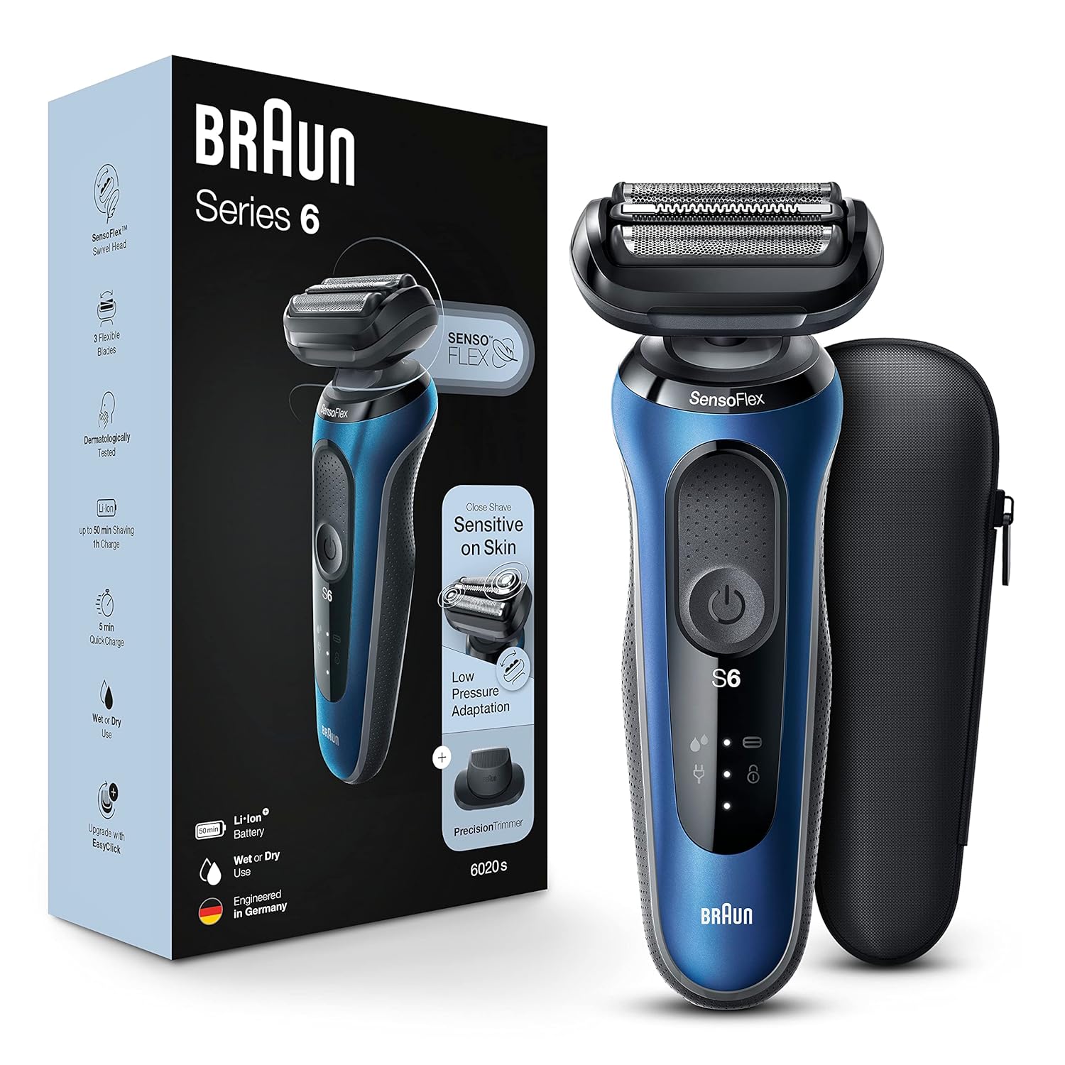 Máy cạo râu Braun Series 6 6020s - Made in Germany Hàng chính hãng