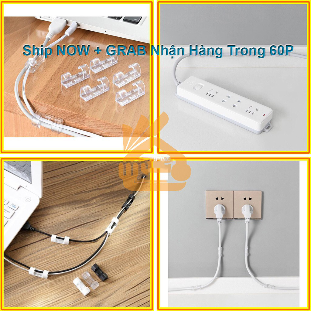 Nẹp Dây Điện Dán Tường Kẹp Cố Định Dây Điện Gọn Gàng Trên Tường - 20 Chiếc