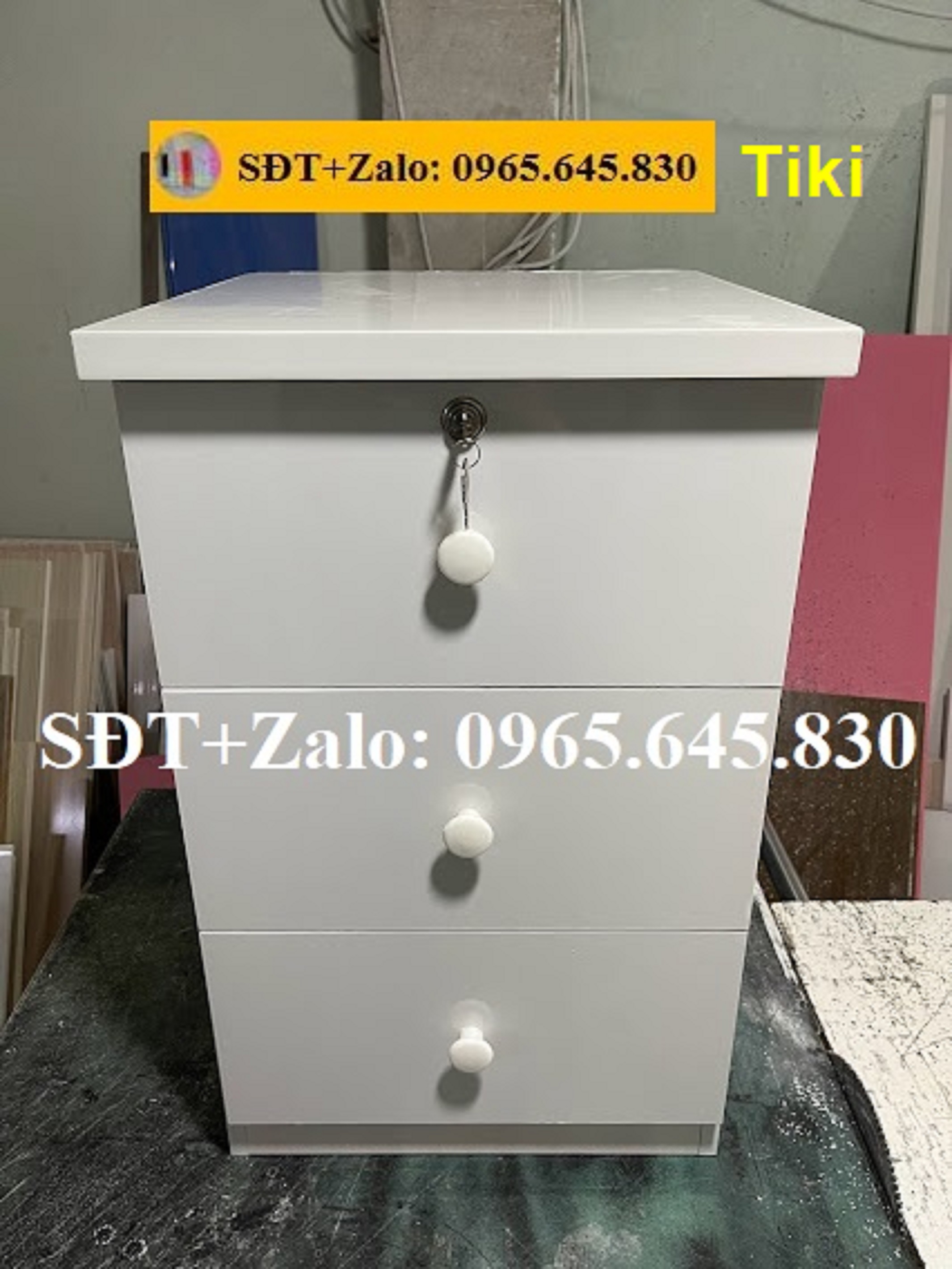 Tủ, Kệ Đầu Giường Nhựa Đài Loan Cao 68cm Ngang 42cm Màu Trắng 915