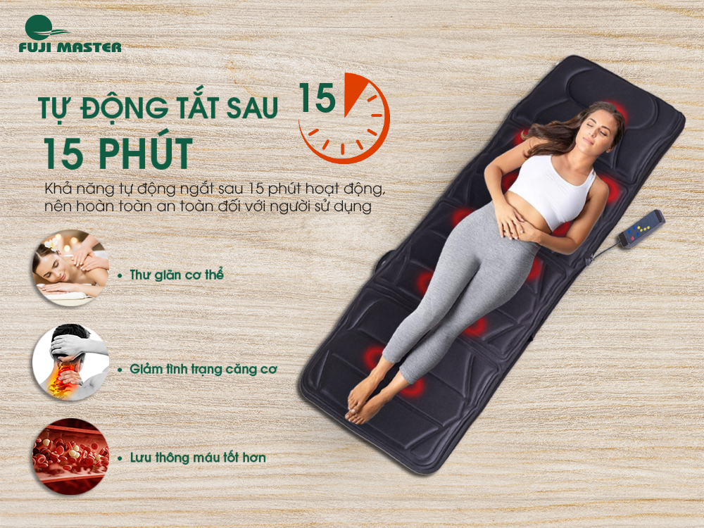 Nệm massage toàn thân Fuji Master FJM-2622 - Hàng chính hãng