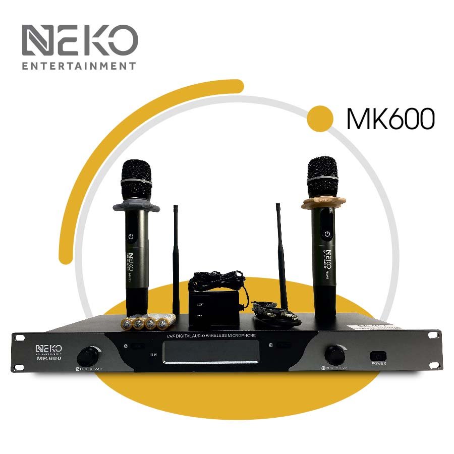 Micro Không Dây Neko MK600 | Cảm Biến Tự Ngắt | Dò Sóng Sạch - Hàng Chính Hãng