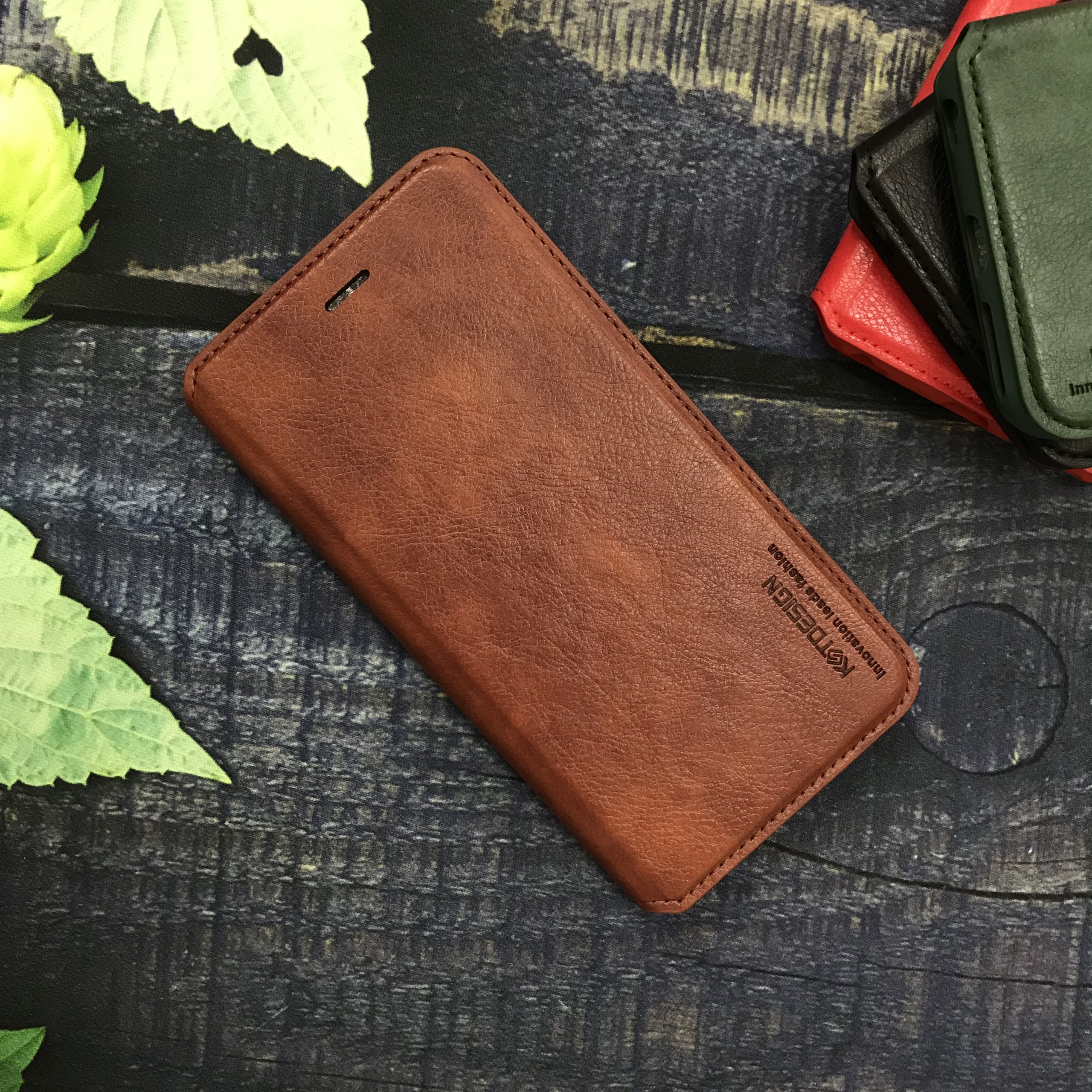 Bao da cao cấp hiệu KST Design cho iPhone 6 Plus/7 Plus/8 Plus/XS Max,/11 Pro Max - Hàng Chính Hãng - iPhone XS MAX - Đỏ
