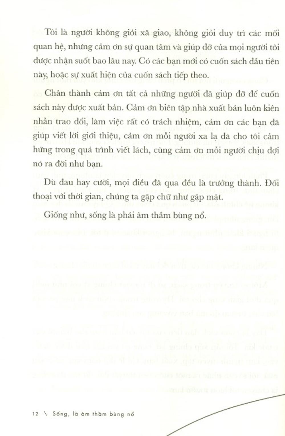 Sống, Là Âm Thầm Bùng Nổ