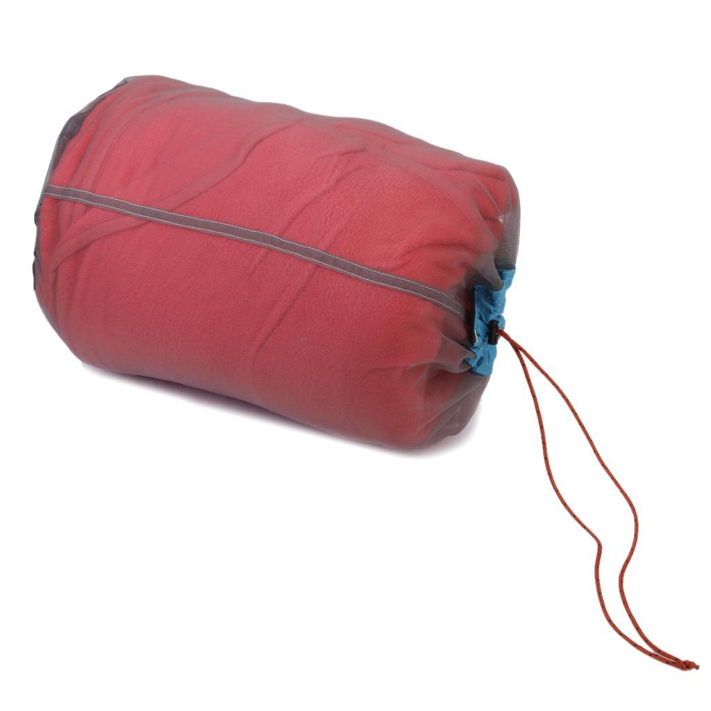 2x Travel Camping Fishing Ultralight Mesh Stuff Sack Drawstring Bag XL+S