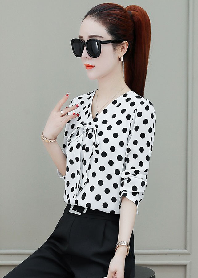 Áo sơ min phối bi phong cách hàn  - A4802