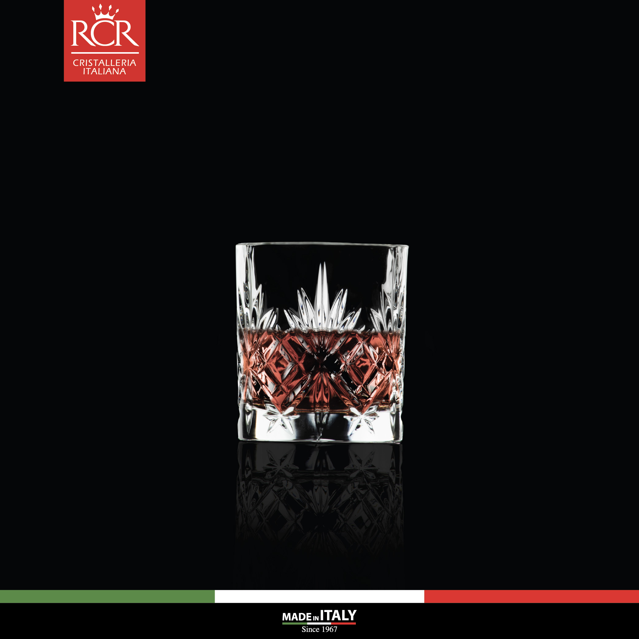 Bộ 06 Ly Shot Uống Rượu Mạnh Thuỷ Tinh Pha Lê Không Chì Ý RCR Crystal Melodia - Melodia Liqueur Tumbler 80 ml