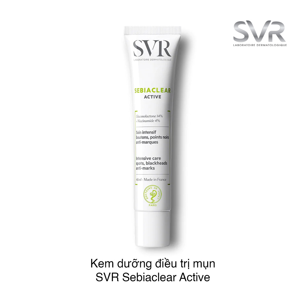 SVR Sebiaclear Active – Kem Giảm Mụn Và Giảm Dầu 40ml