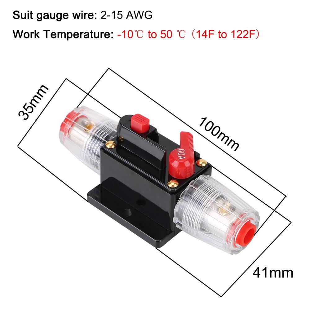 Giá Đỡ Cầu Chì Khuếch Đại Âm Thanh 12v / 24v 60a 100a Cho Xe Hơi