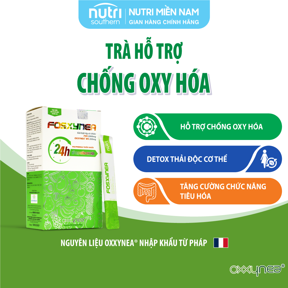 Ngân Hàng Chất Xơ Từ Rau Củ Quả FOSXYNEA - Chống oxy hóa, nhuận tràng và hạn chế táo bón