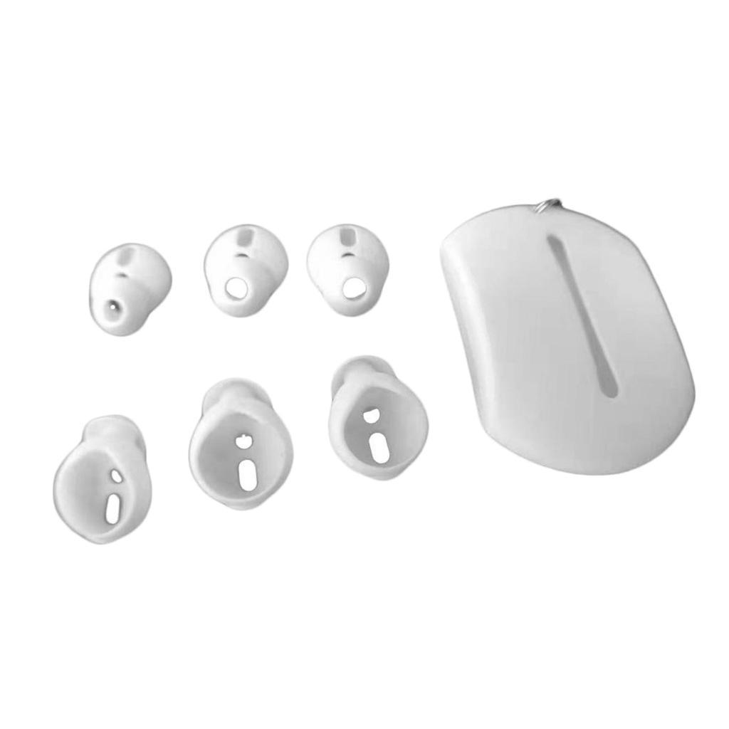 6 Pairs of Silicone Ear Pads Earbuds Eartips with Case for Airpods Headphones