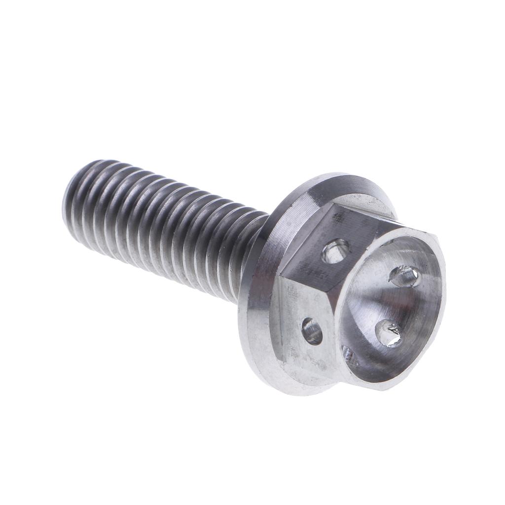 M8 Titanium Alloy Hex Head Flange Bolt Screw - 20 25 30 35 40 45mm