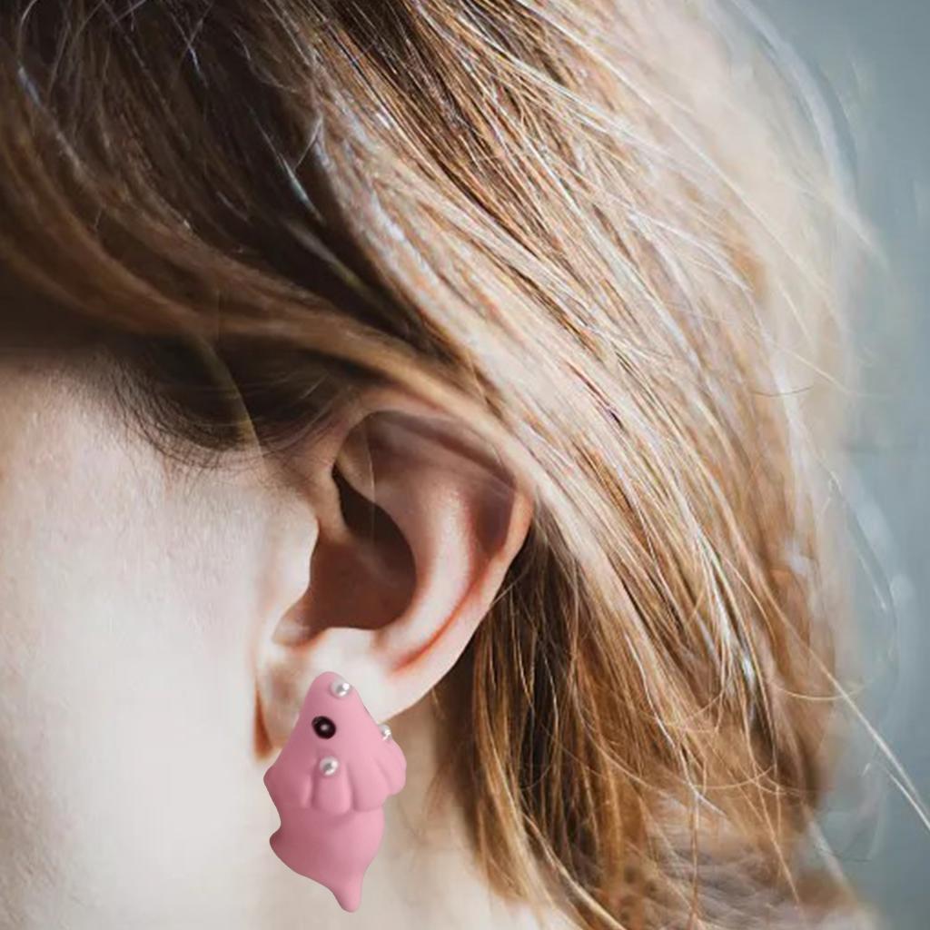 Cute Animal Biting Alloy Earrings Studs Korean version Mini Dog Gifts