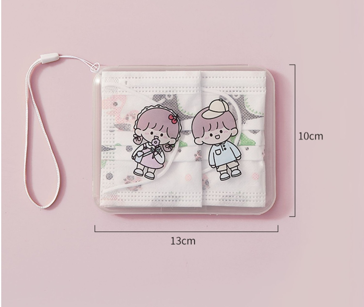 Set 4 hộp đựng khẩu trang + stickers