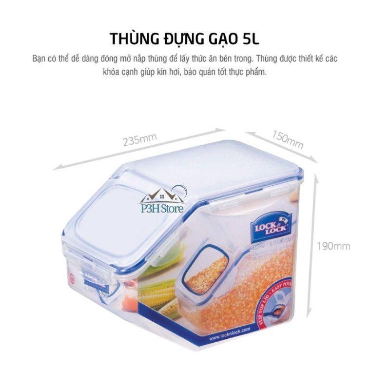 Thùng đựng gạo Lock&amp;Lock Special 5L HPL700 - 10Kg HPL510 -