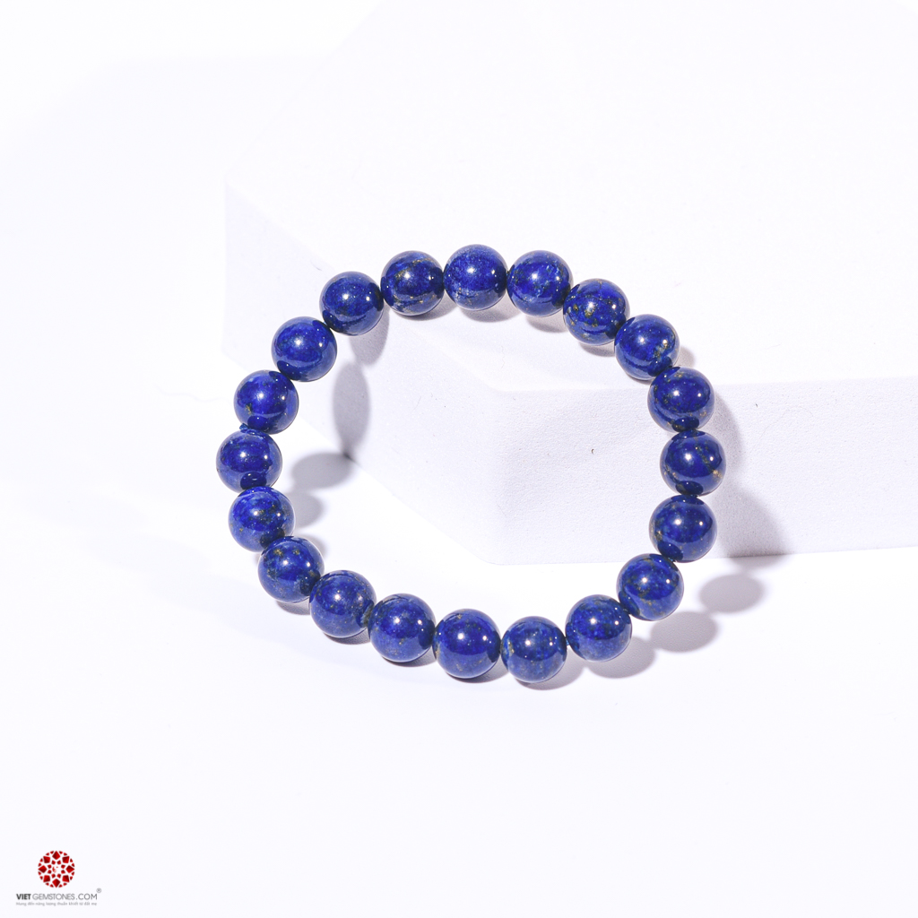 Vòng tay đá Lapis Lazuli tự nhiên 100% hợp mệnh Thủy, Mộc | VietGemstones