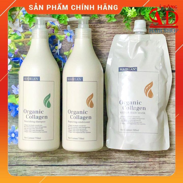 SET DẦU GỘI XẢ HẤP NGĂN RỤNG CHỐNG XƠ RỐI MAIRLAN ORGANIC COLLAGEN NOURSHING