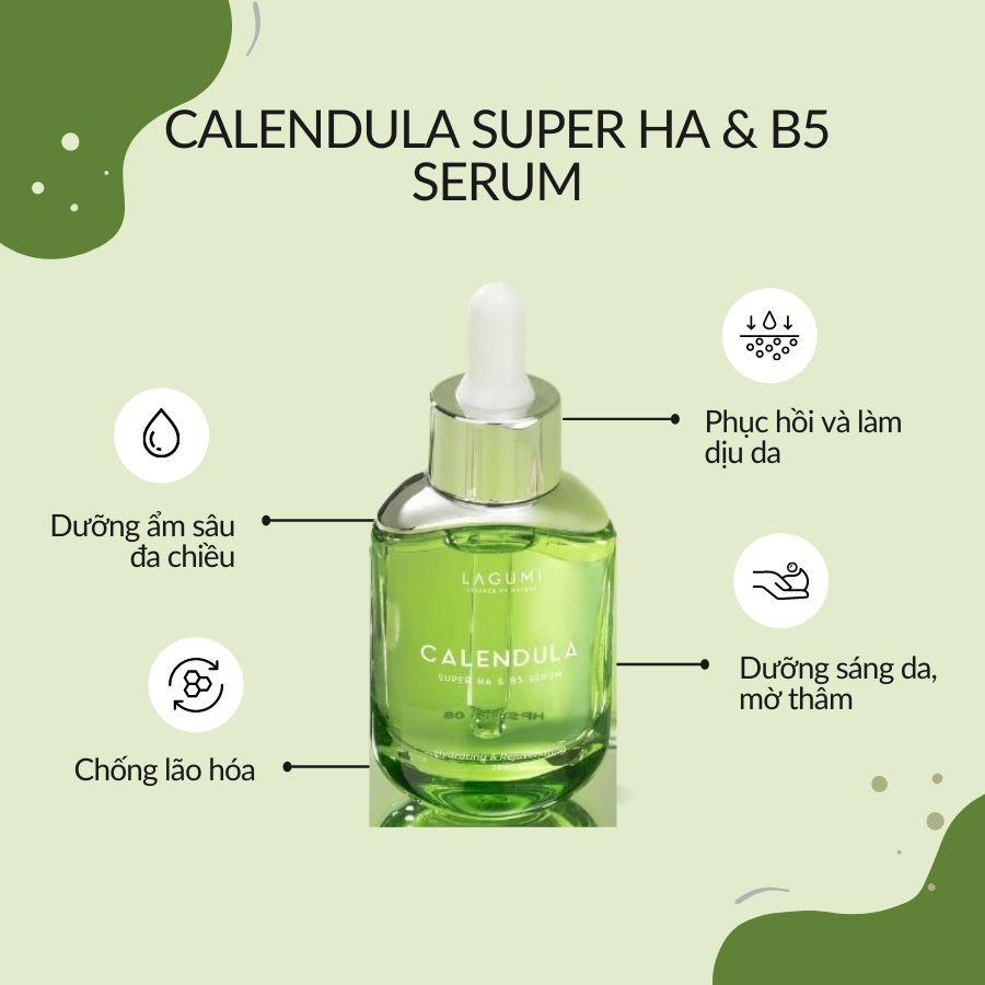 Serum siêu cấp ẩm và phục hồi da Lagumi Calendula Super HA &amp;amp; B5 30ml