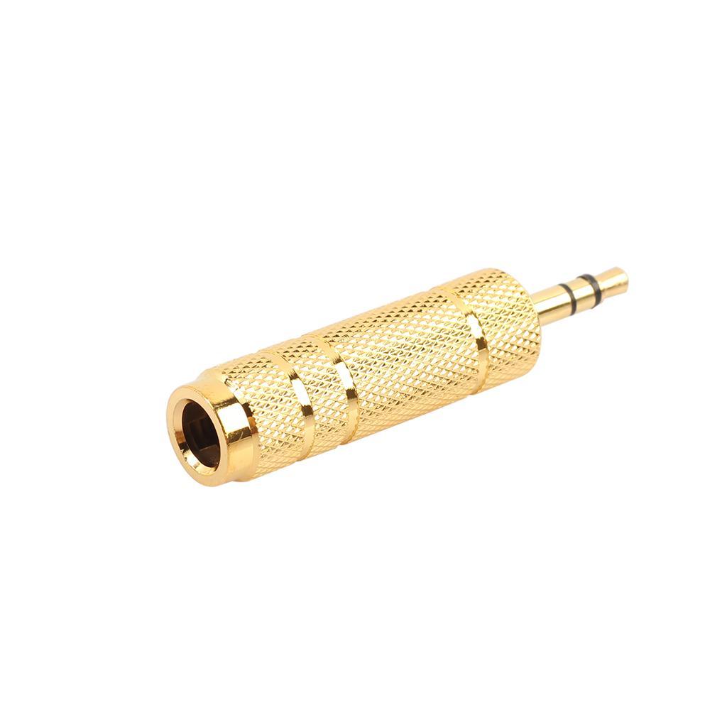 2- 3.5mm Male Plug to 6.35mm Female Stereo Jack Audio Adapter for Headphone