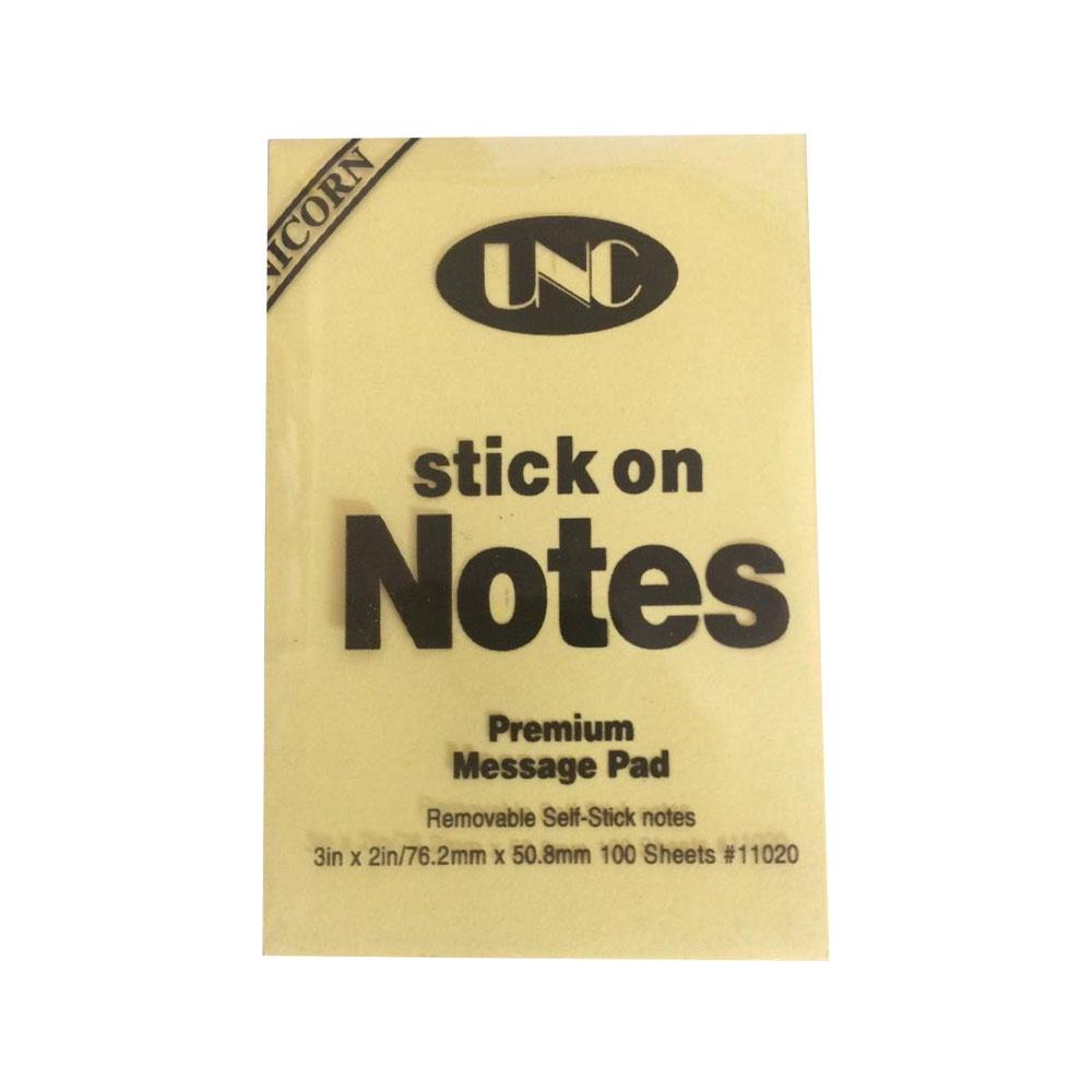 Giấy note vàng 3x2 UNC 4,9cmx7,6cm