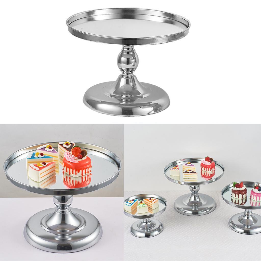 2x Iron Round Cake Stand Cupcake Pedestal Dessert Holder Party Decor Golden