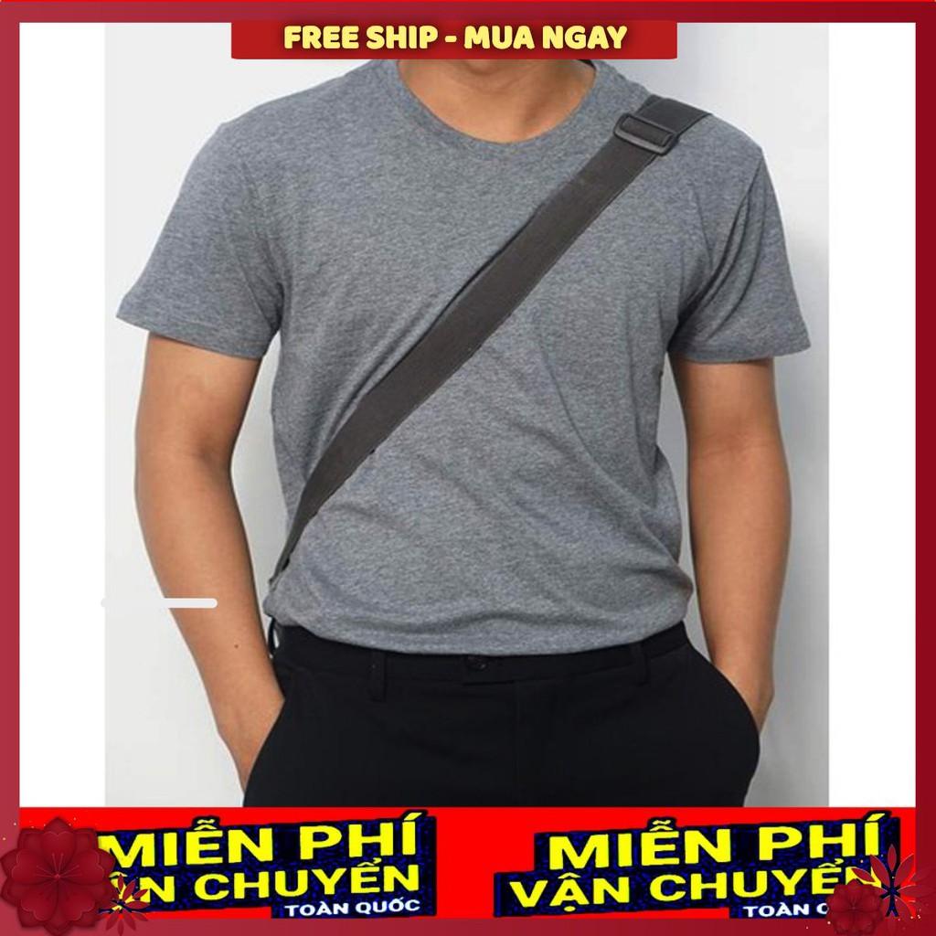 Áo thun trơn ️️ nam form rộng phong cách hàn quốc vải poly cotton mịn MÀU XÁM aothunphong